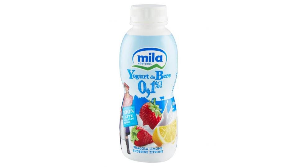 Yogurt da Bere 0,1% Grassi Fragola Limone