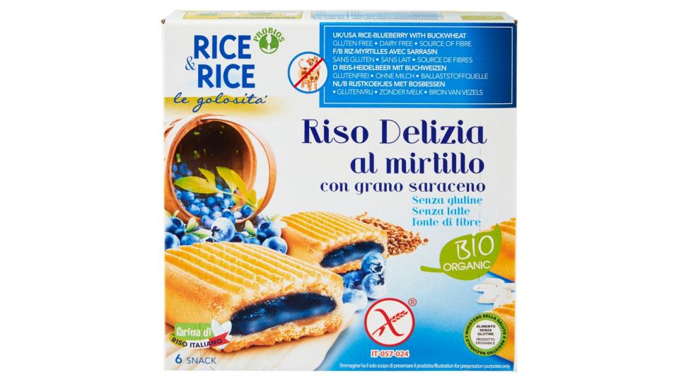 Rice & Rice le Golosità Riso Delizia al Mirtillo con Grano Saraceno 6 x 33,3 g