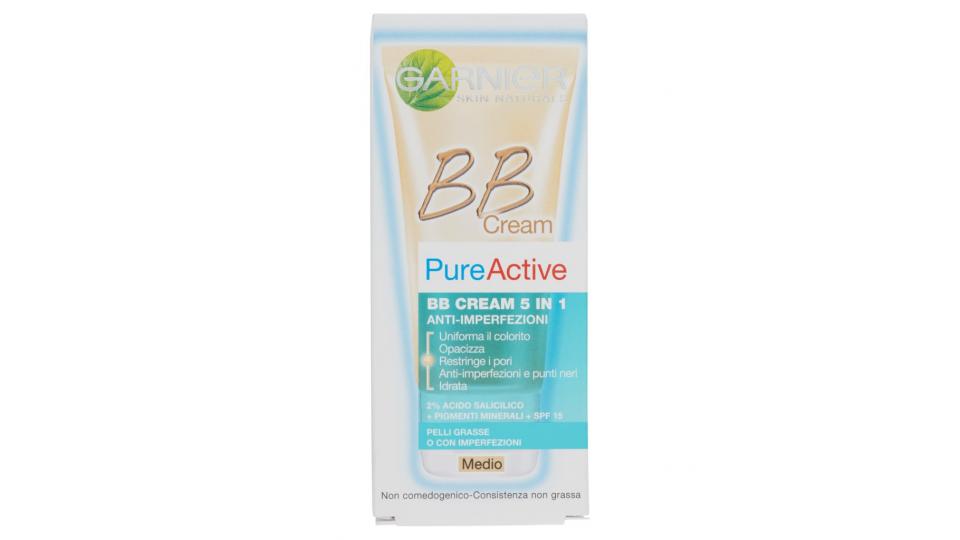 Pureactive Bb Cream 5 in 1 Anti-imperfezioni Medio