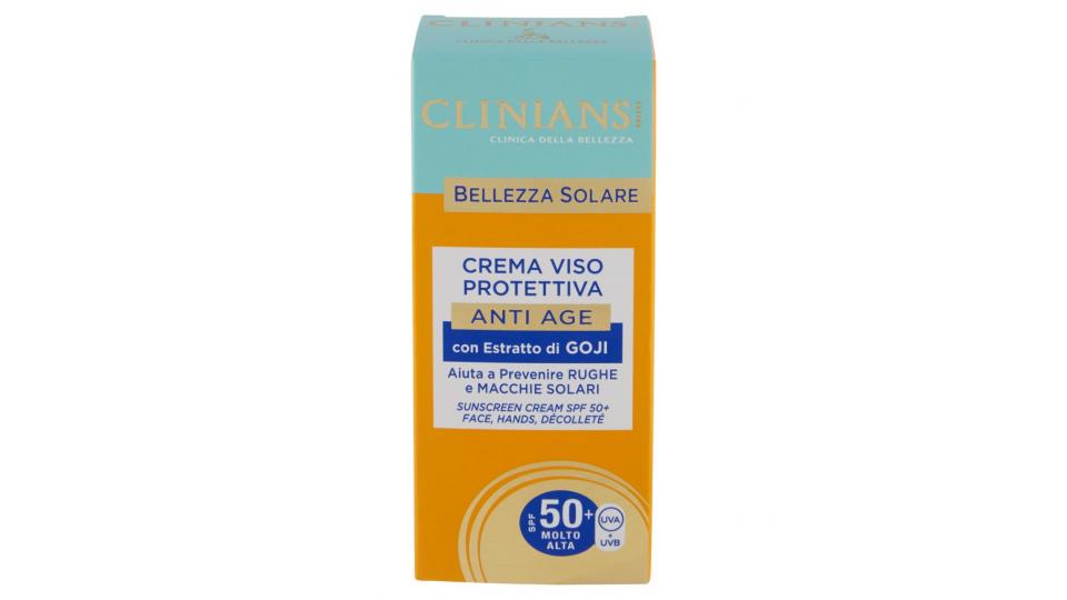 Bellezza Solare Crema Viso Protettiva Anti Age Spf 50+ Molto Alta