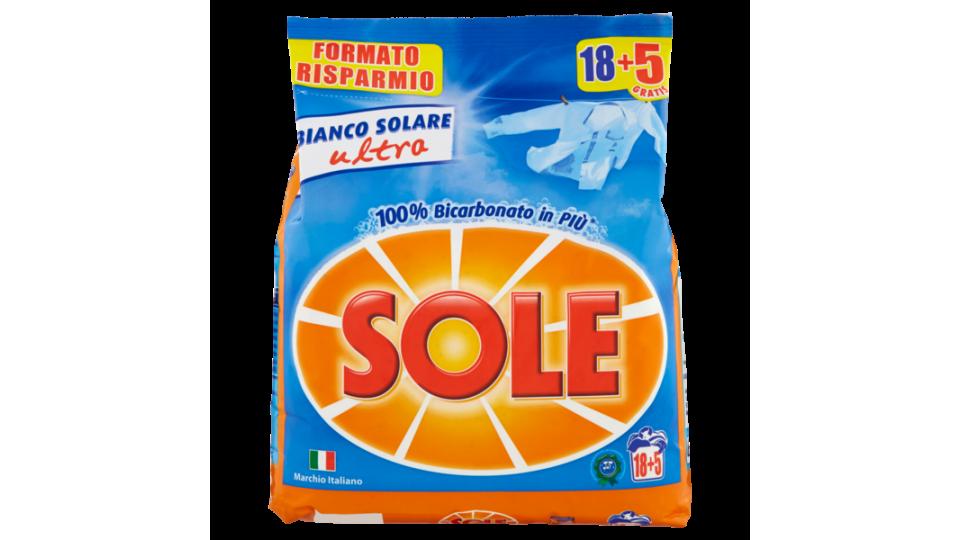 Detersivo Sole Lavatrice in Polvere Bianco Solare 18 Misurini + 5 Gratis 