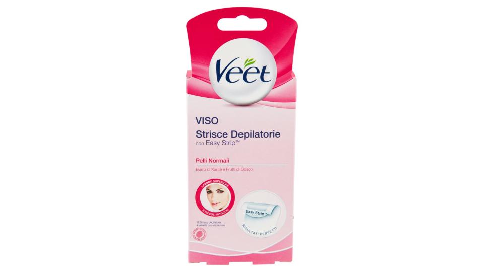 Viso Strisce Depilatorie con Easy Strip Pelli Normali 16 Pz.