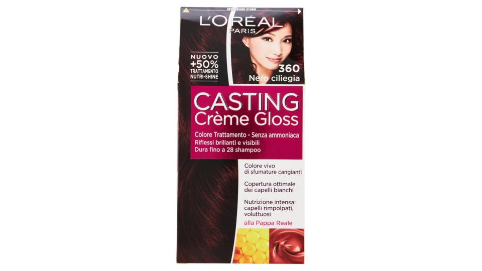 L'oréal Paris Casting Crème Gloss - Colore Trattamento senza Ammoniaca - 360 Nero Ciliegia