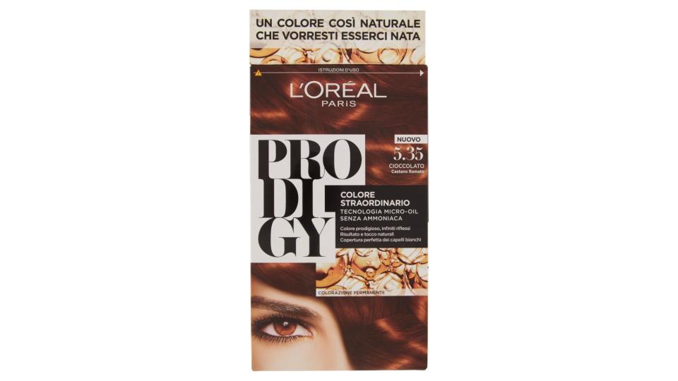 Prodigy Colorazione Permanente 5.35 Cioccolato Castano Ramato