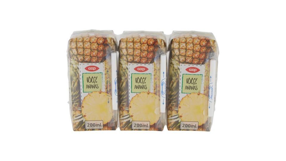 100% Ananas 3 x 200 Ml