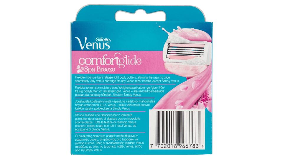 Comfortglide Spa Breeze Lame per Rasoio da Donna 4 Ricariche