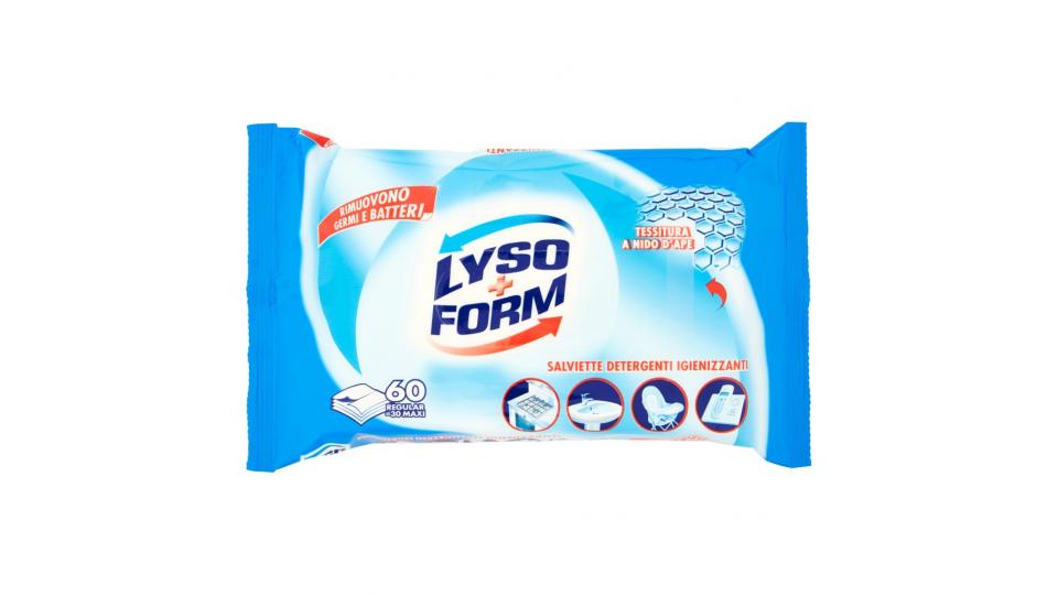 Salviette Detergenti Igienizzanti 60 Regular=30 Maxi