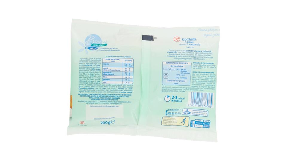 Senza Glutine Crocchette di Patate Ripiene di Mozzarella Surgelati