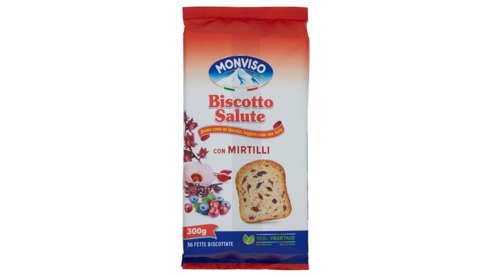 Monviso Biscotto Salute con Mirtilli 36 Fette Biscottate