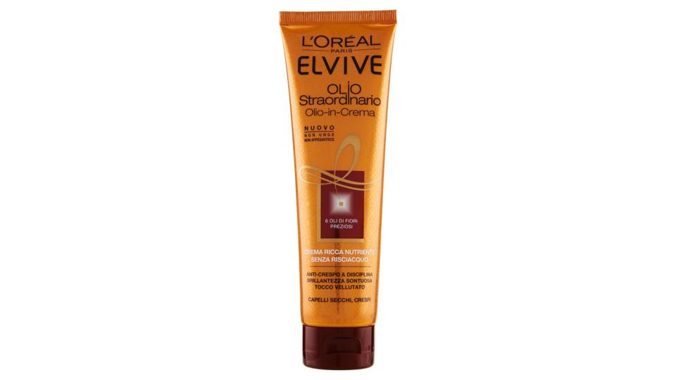 Elvive Olio Straordinario Olio-in-Crema crema ricca nutriente capelli secchi, crespi