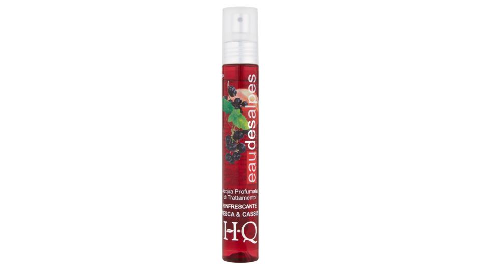 HQ eau des alpes Acqua profumata di trattamento rinfrescante pesca & cassis
