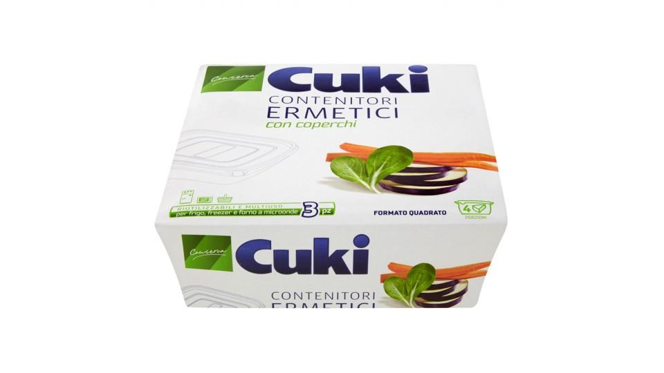 Cuki Conserva Contenitori Ermetici con coperchi formato quadrato