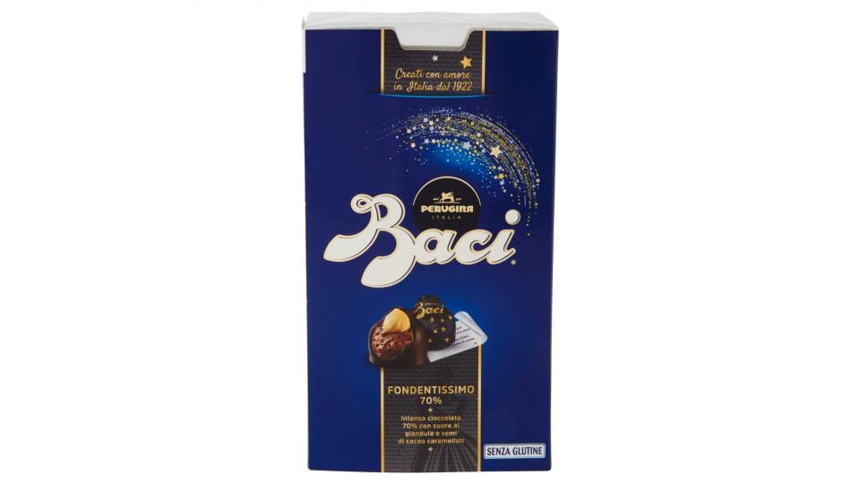 BACI PERUGINA FONDENTISSIMO 70% cioccolatini al cioccolato fondente extra ripieno con nocciola
