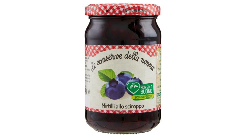 Le conserve della nonna Mirtilli allo sciroppo