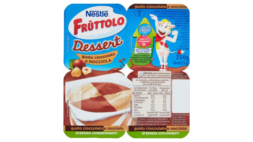 NESTLÉ FRUTTOLO Dessert gusto cioccolato e Nocciola