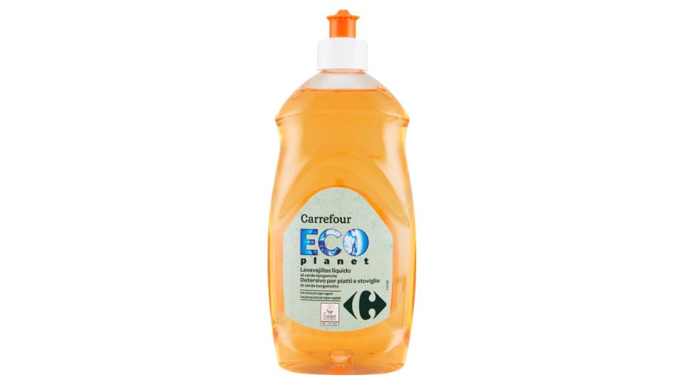 Carrefour Detersivo per piatti e stoviglie tè verde bergamotto Eco planet