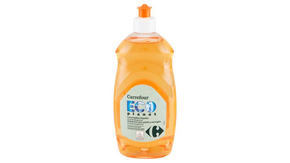 Carrefour Detersivo per piatti e stoviglie tè verde bergamotto Eco planet