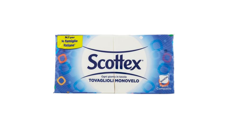 Scottex Tovaglioli Monovelo Bianchi Pacco Compatto