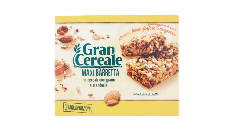 Gran Cereale Maxi Barretta di cereali con grano e mandorle