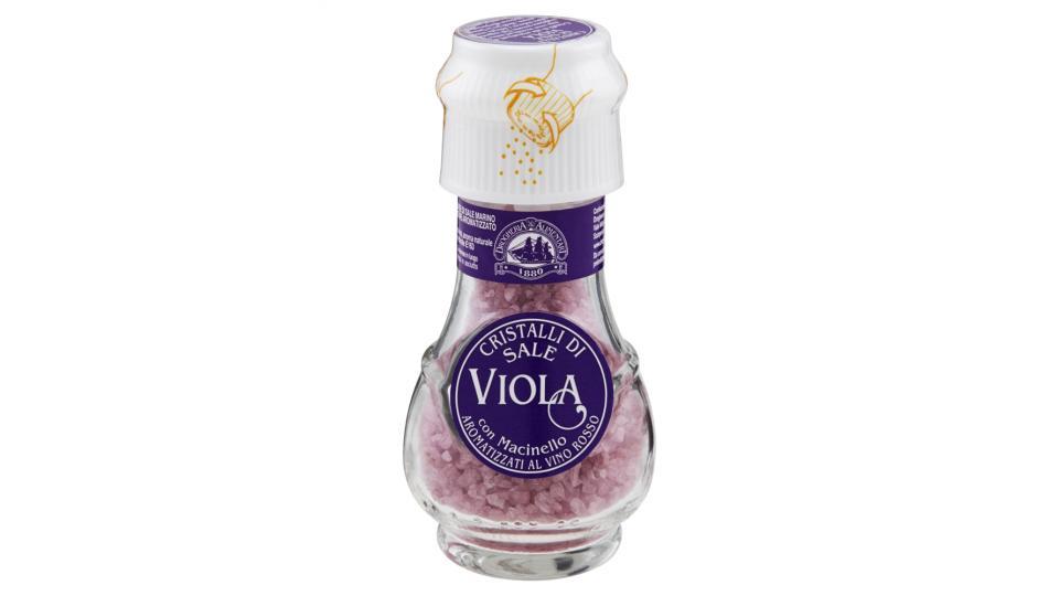 Drogheria & Alimentari Cristalli di Sale Viola con Macinello Aromatizzati al Vino Rosso