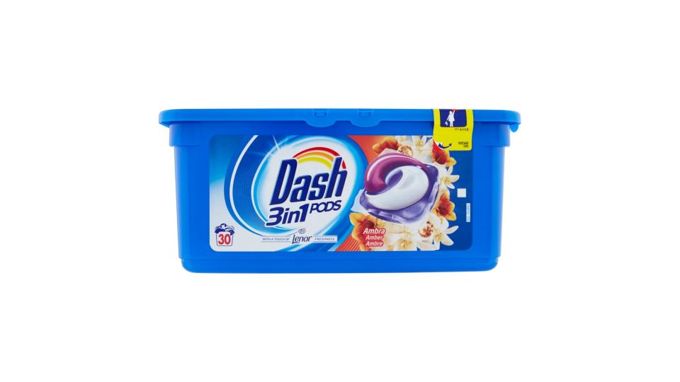 Dash Pods 3in1 Detersivo Monodose Ambra