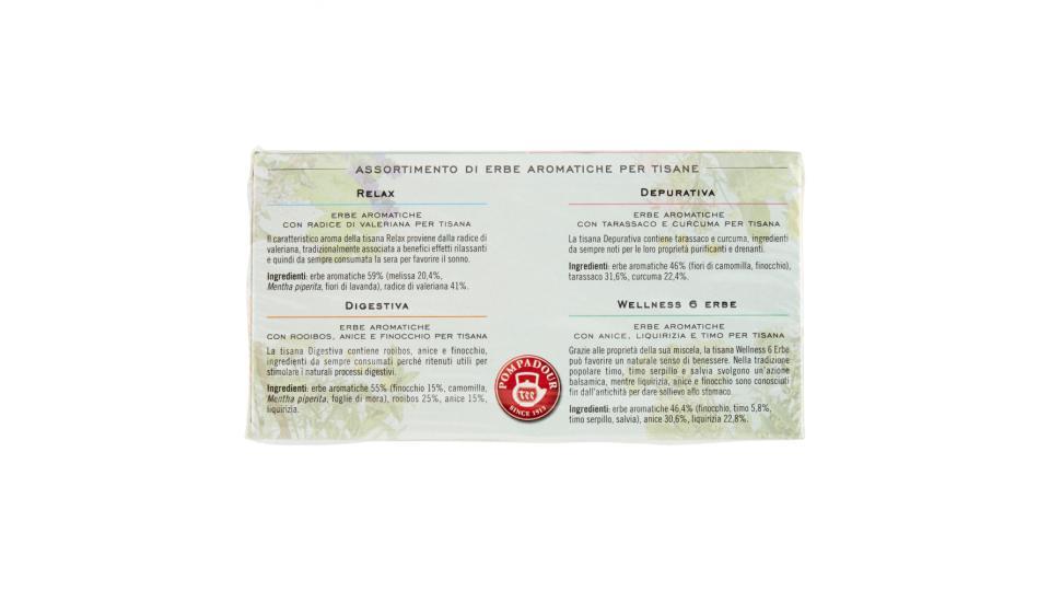 Pompadour Le tisane Collection tisane 4 gusti
