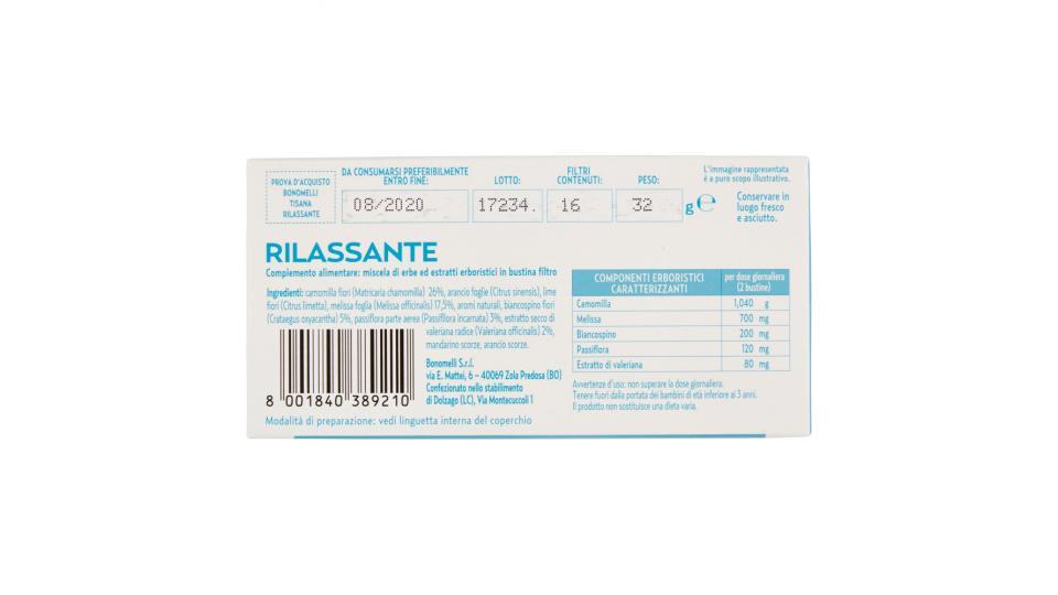 Bonomelli Tisane Rilassante 16 Filtri