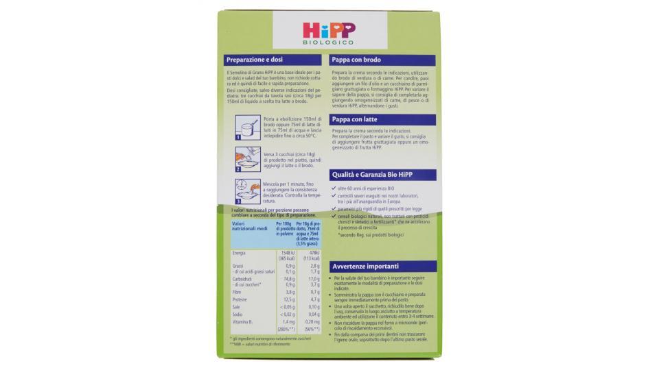 HiPP Biologico Crema di Cereali Semolino di grano