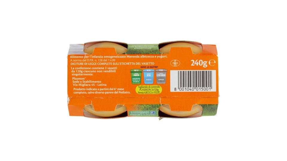 Plasmon Merenda Albicocca e Yogurt omogeneizzato con fermenti lattici pastorizzati
