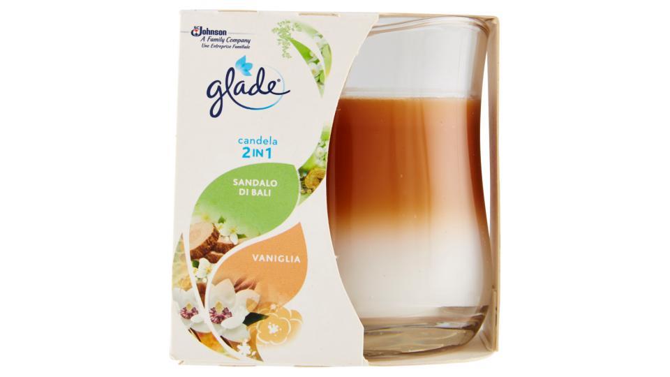 Glade Candela 2 in 1 sandalo di Bali e vaniglia