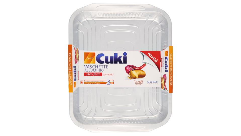 Cuki Cuoce Vaschette alluminio con manici 12porzioni