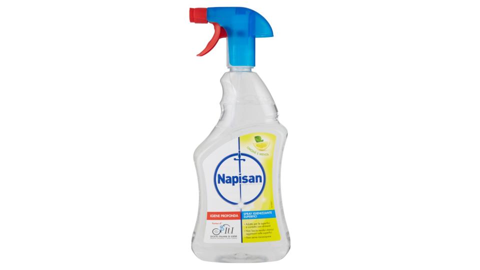 Napisan Extra Protection spray igienizzante superfici limone e menta