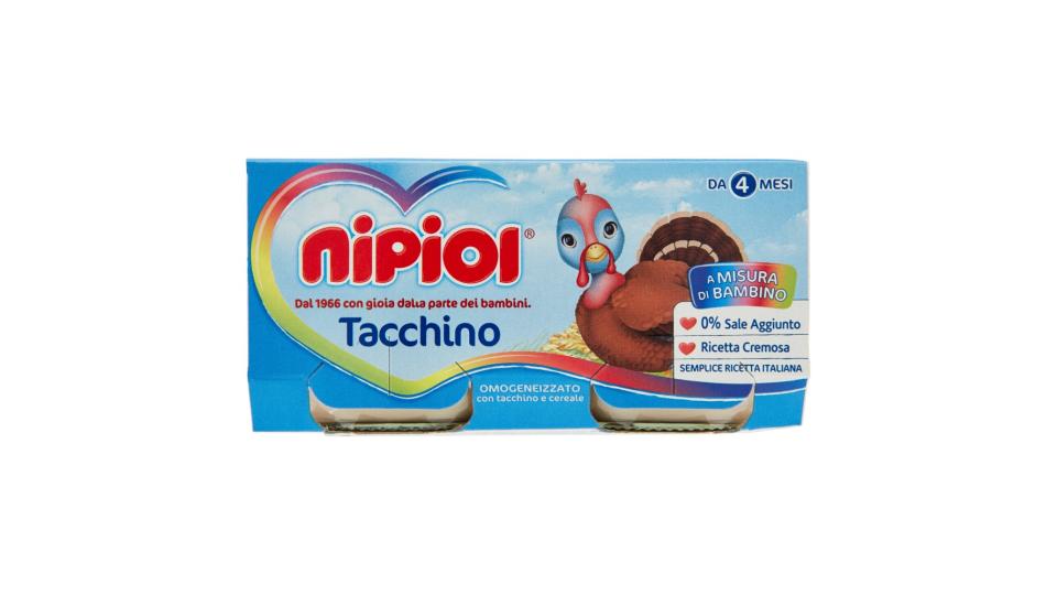 Nipiol Tacchino Omogeneizzato con tacchino e cereale