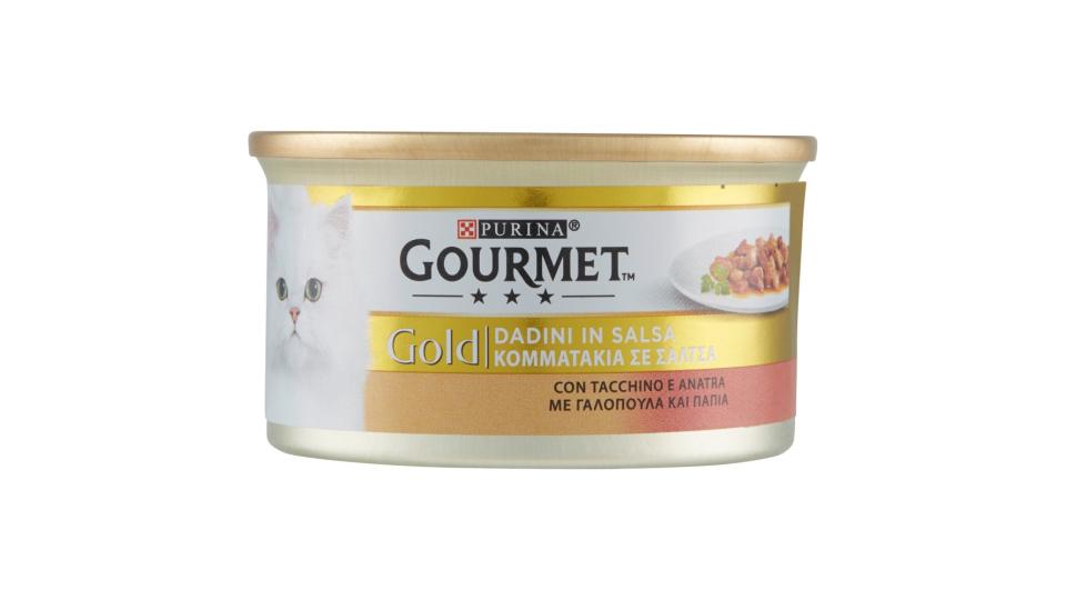 PURINA GOURMET Gold Gatto Dadini in salsa con Tacchino e Anatra lattina