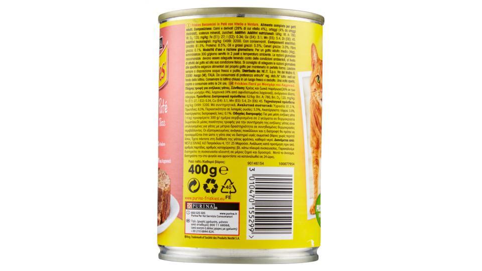PURINA FRISKIES Gatto Patè con Vitello e Verdure