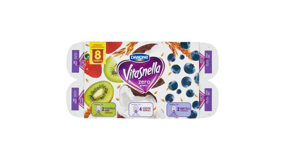 Vitasnella zero grassi 2 Fragola Kiwi Cereali - 4 Cocco Cereali - 2 Mirtilli Cereali