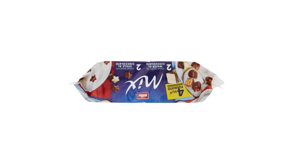 müller Mix Yogurt Bianco Più Wafer al Cioccolato + Yogurt Bianco Più Stelle al Cioccolato