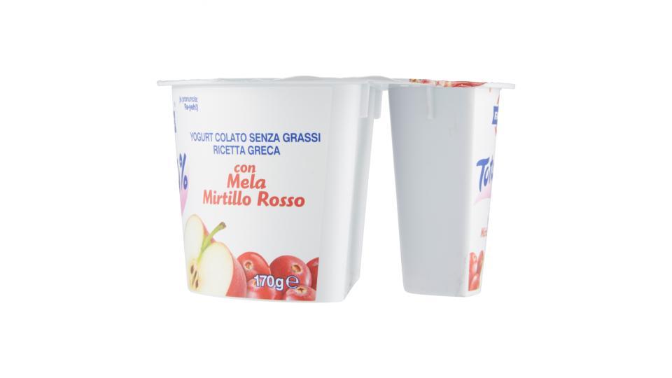 Fage Total 0% con Mela Mirtillo Rosso