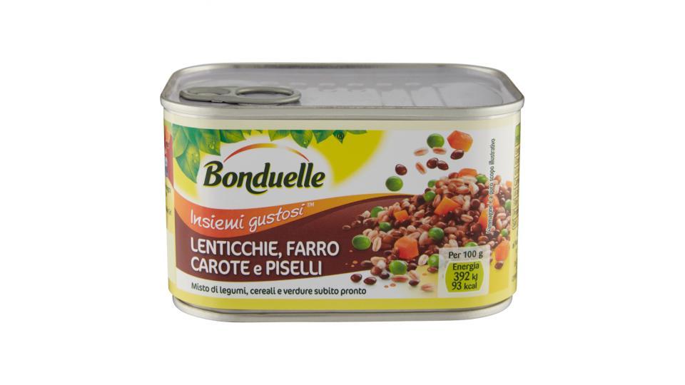 Bonduelle Insiemi gustosi Lenticchie, Farro, Carote e Piselli