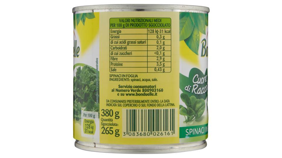 Bonduelle Cuore di raccolto Spinaci in foglia