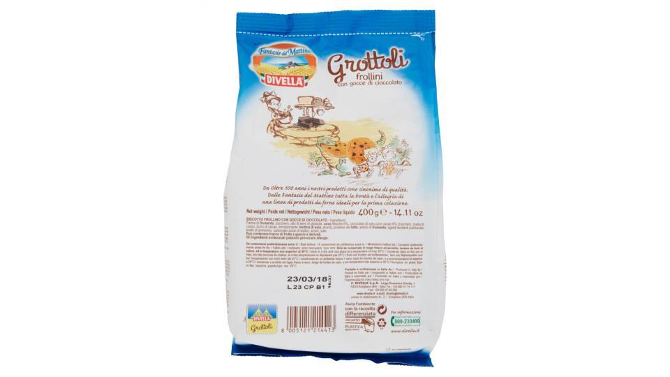 Divella Fantasie del Mattino Grottoli frollini con gocce di cioccolato