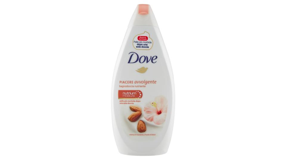 Dove Piacere avvolgente bagnodoccia nutriente crema di mandorla e fiori di ibisco