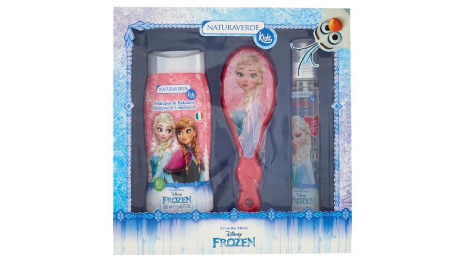 Naturaverde Kids Gift Set Disney Frozen Shampoo&Balsamo 250ml +Spray Capelli Glitter