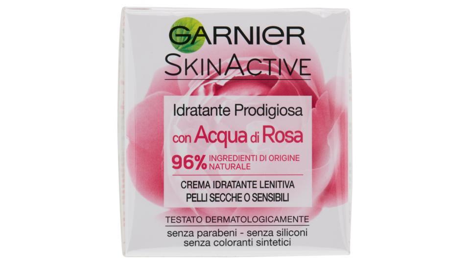 Garnier Idratante Prodigiosa con Acqua di Rosa - Crema idratante lenitiva per pelli secche