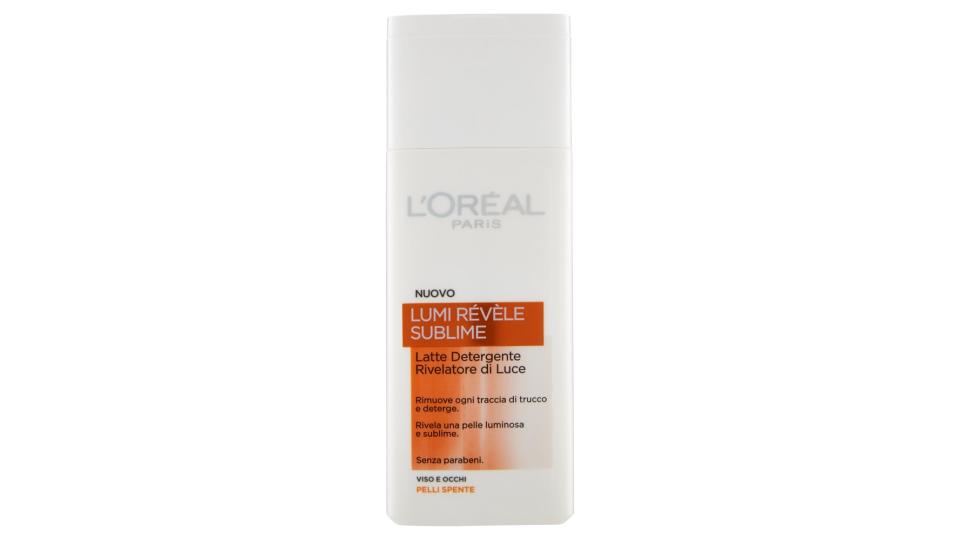 L'Oréal Paris Lumi Révèle Sublime Latte detergente viso e occhi pelli spente