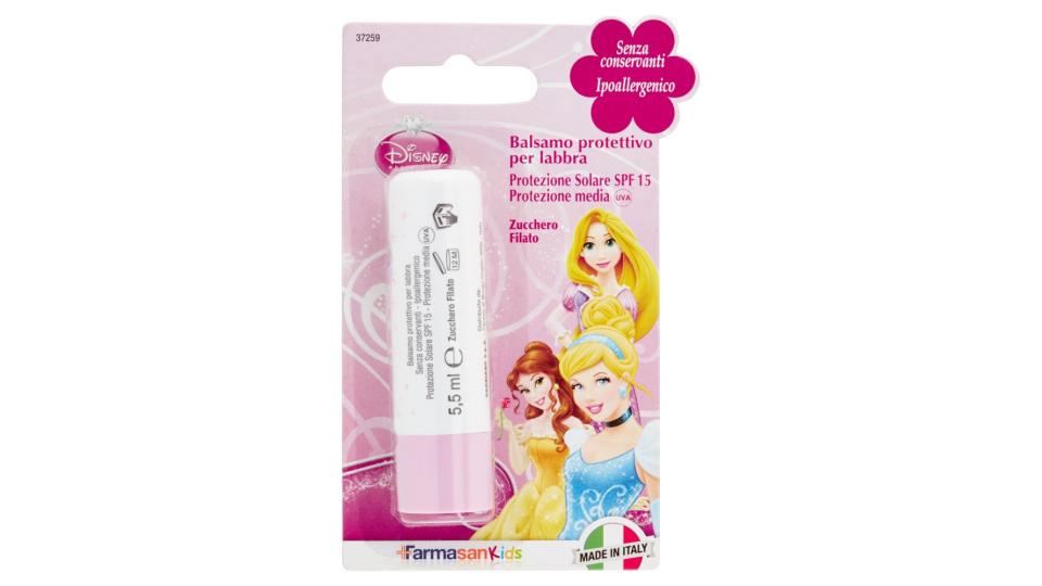 Farmasan Kids Balsamo protettivo per labbra zucchero filato Disney Princess