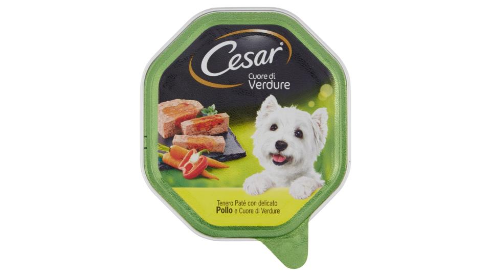 Cesar Cuore di Verdure Tenero Paté con delicato Pollo e Cuore di Verdure