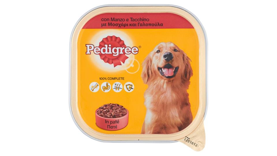 Pedigree con Manzo e Tacchino in patè