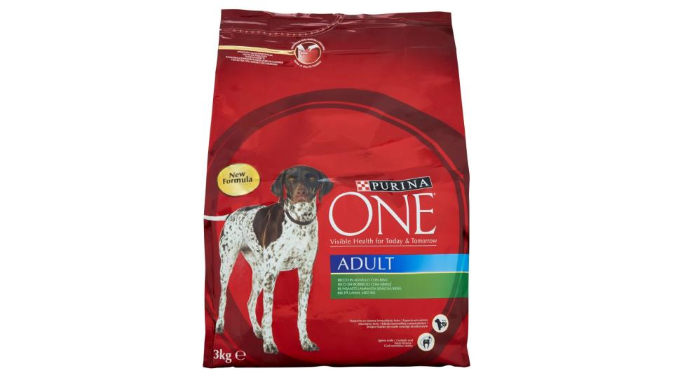 PURINA ONE Crocchette Cane Adult Ricco in Agnello con Riso sacco