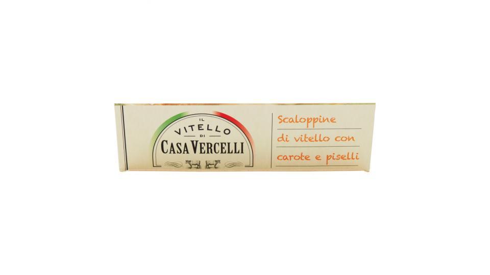 Il Vitello di Casa Vercelli Scaloppine di vitello con carote e piselli